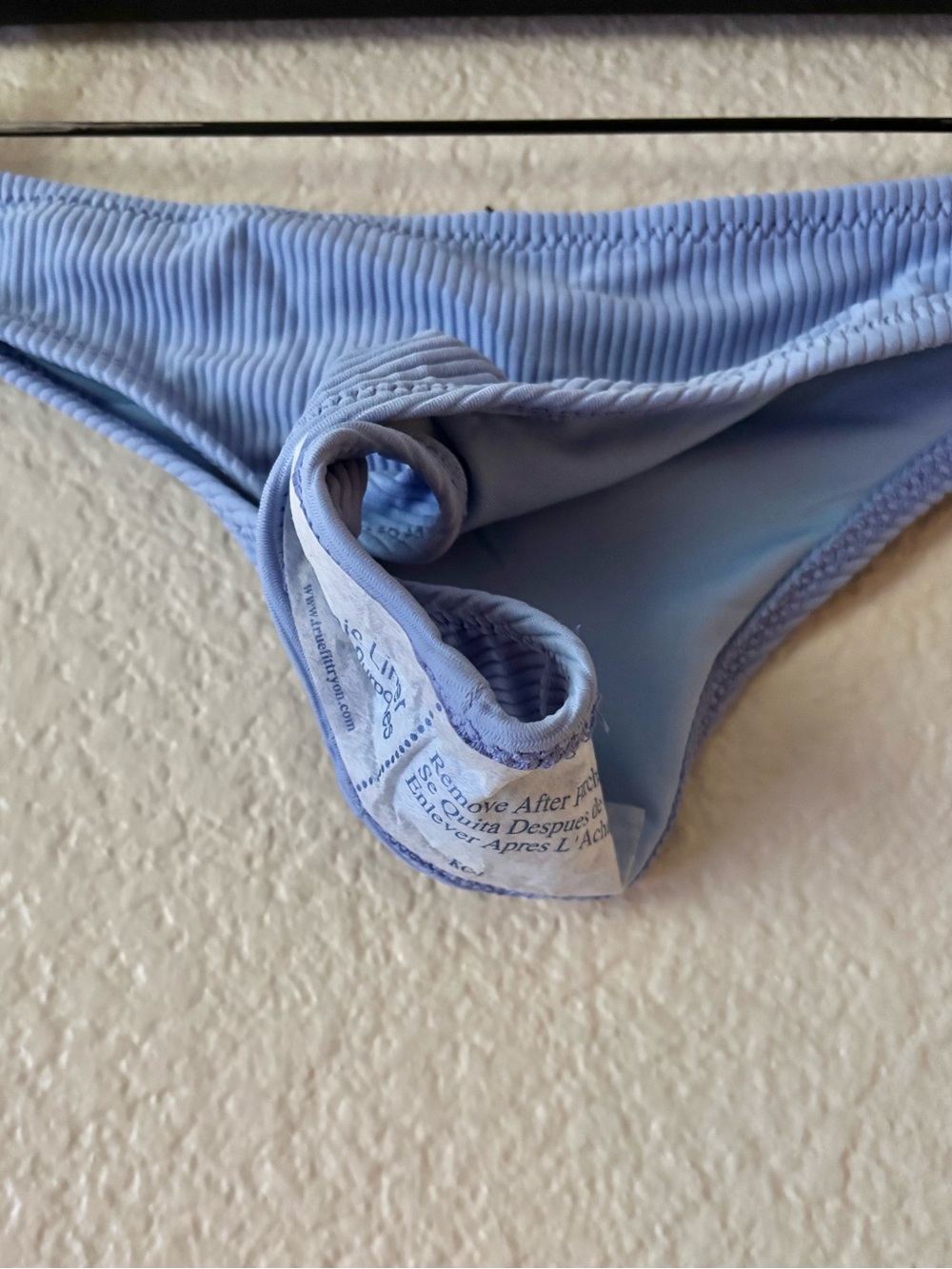 Periwinkle Ribbed Bikini Bottom - Picture 7 of 9